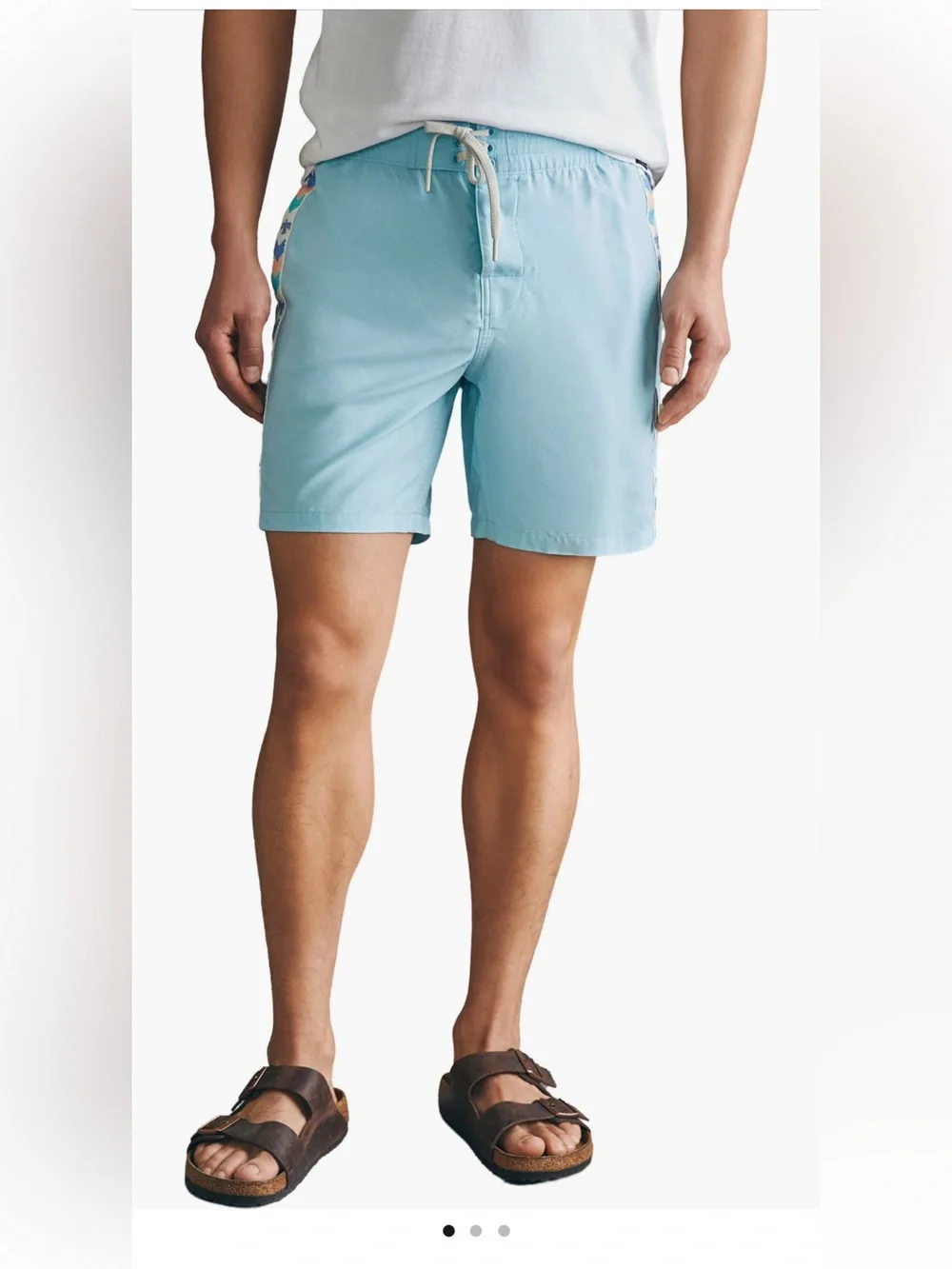 Faherty Sunwashed Board Shorts swim trunks Bethesda Blue 7” 7 inseam size 36 NWT